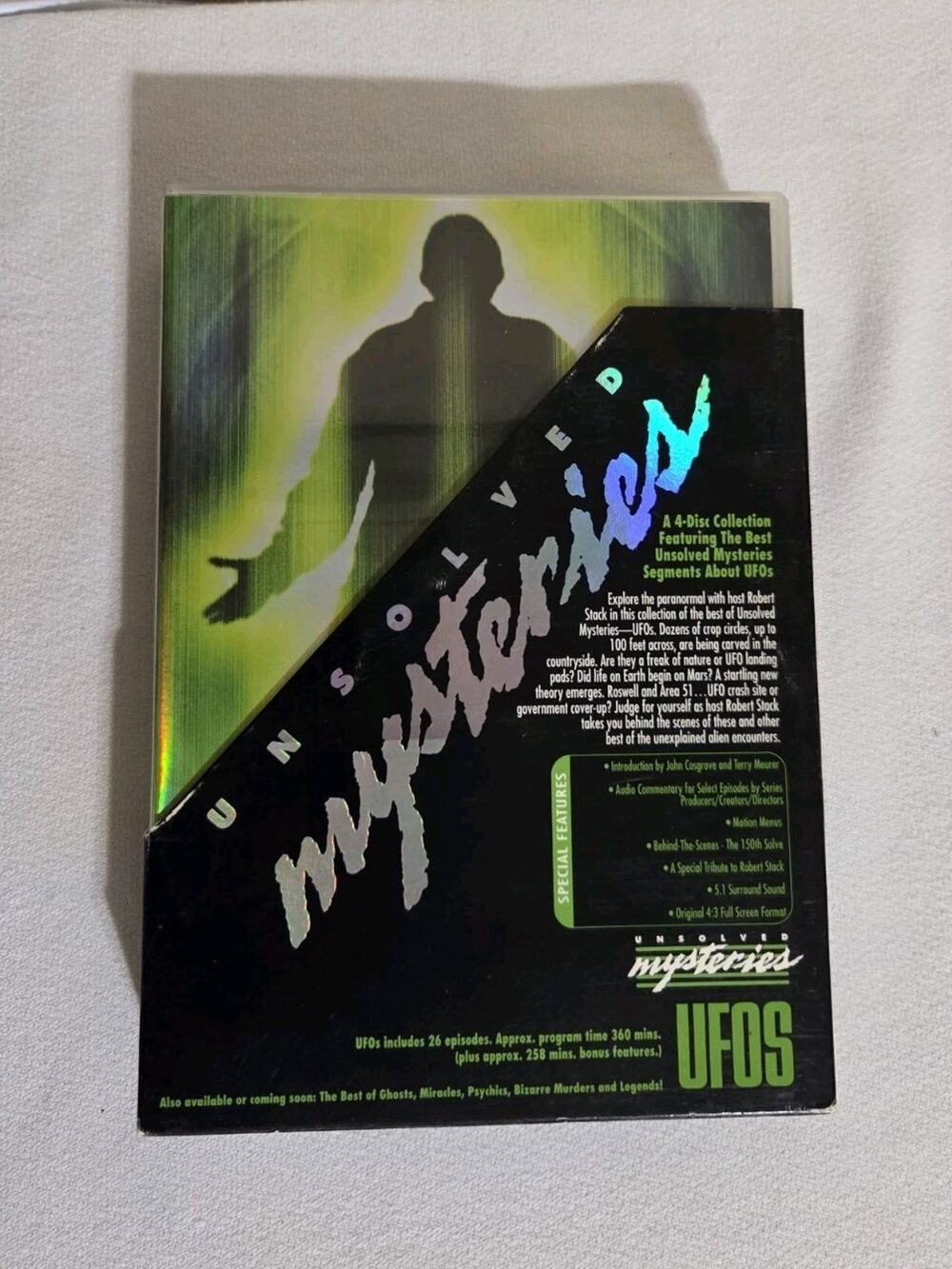 Unsolved Mysteries UFOs 4 Disc DVD Box Set Aliens Nostalgia Paranormal Cryptid
